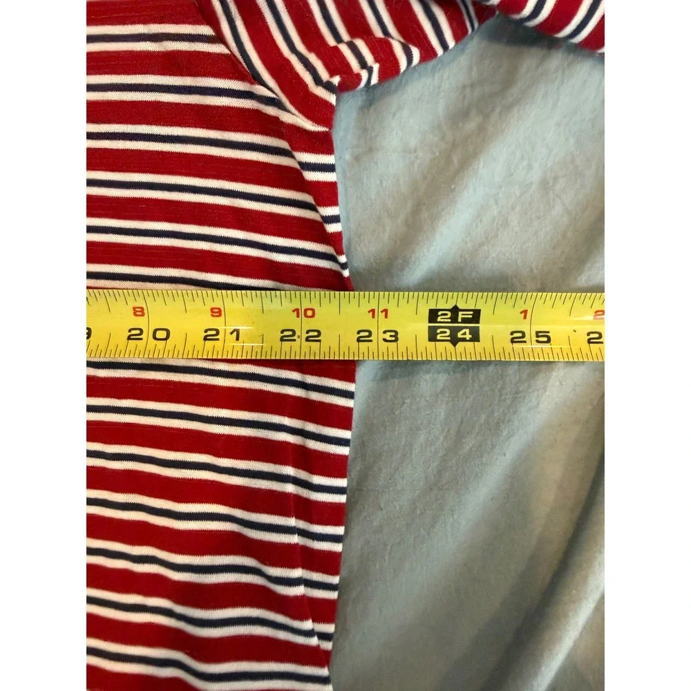 Polo Golf‎ Ralph Lauren Mens Large Red White Blue Striped Pima Cotton Polo Shirt